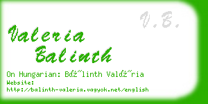 valeria balinth business card